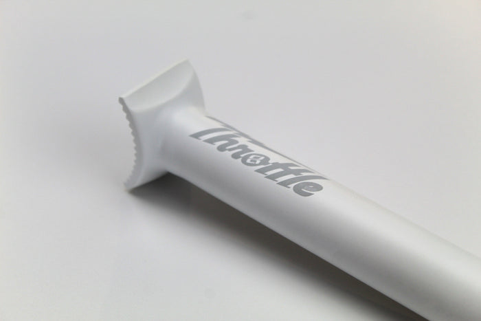 Throttle Pivotal BMX Seatpost - 200mm - Matte White Ano